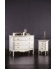 NUIT TABLE BELLE BLANC BRILLANT BOIS BOIS ART PAUVRES CHAMBRE